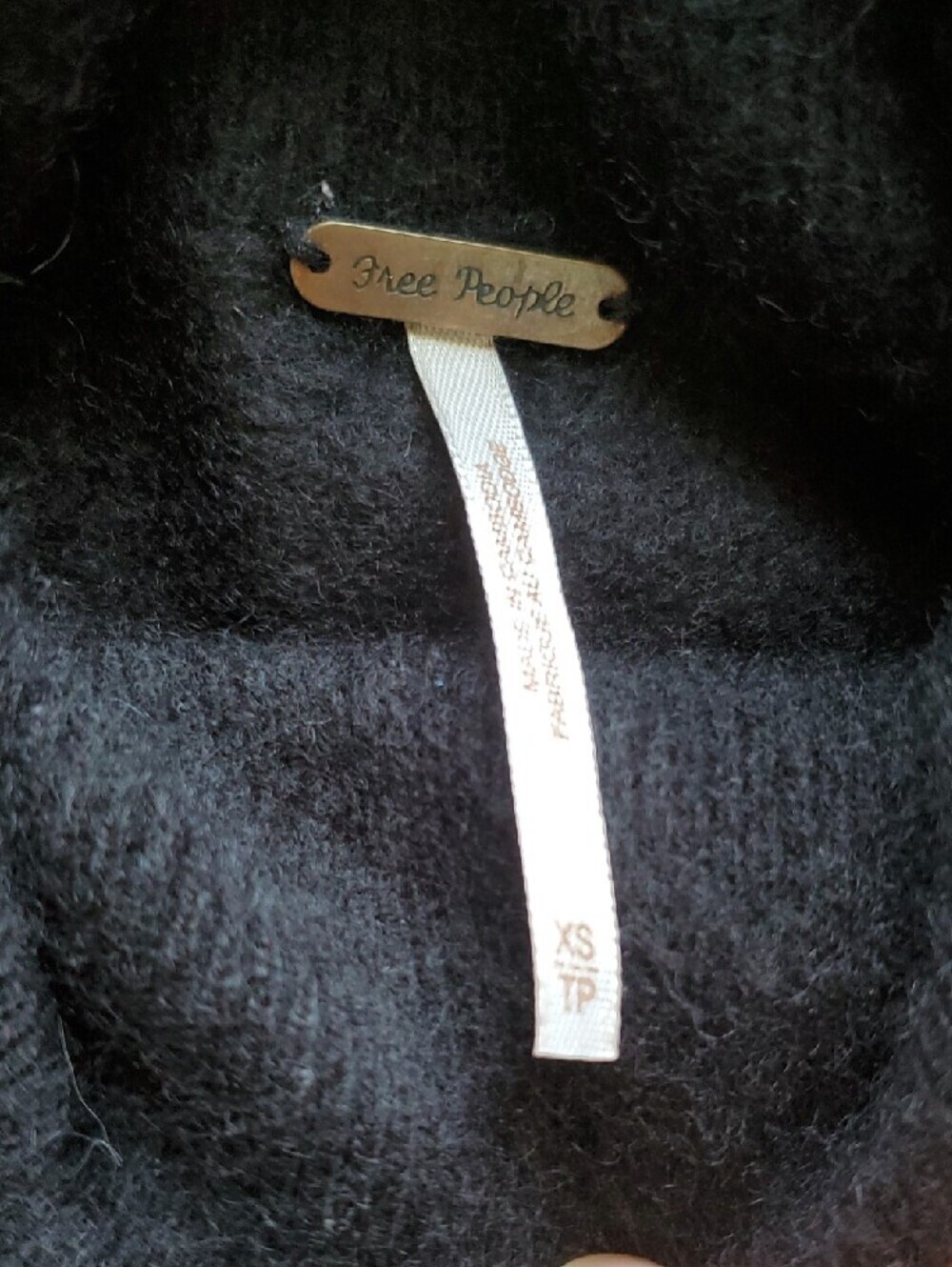 Free People Black Cropped 100% Cashmere Turtleneck Sweater - Picture 9 of 10